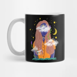 Magical Lady In The Night Sky Mug